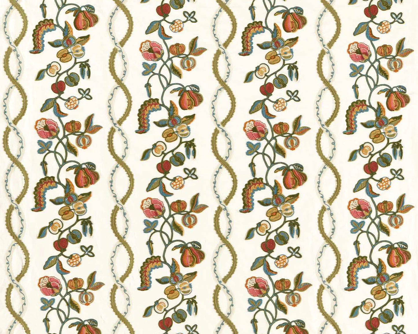 Sanderson Kitchen Garden Embroidery English Quince