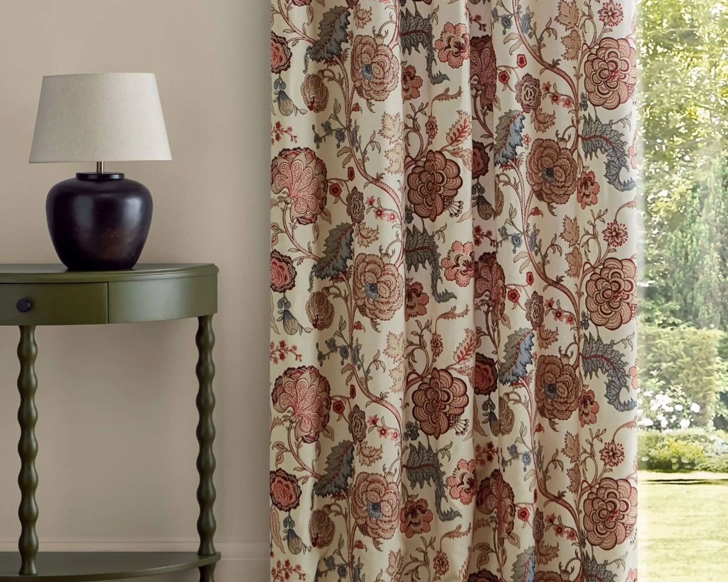 Sanderson Rose Salisbury Embroidery Crimson