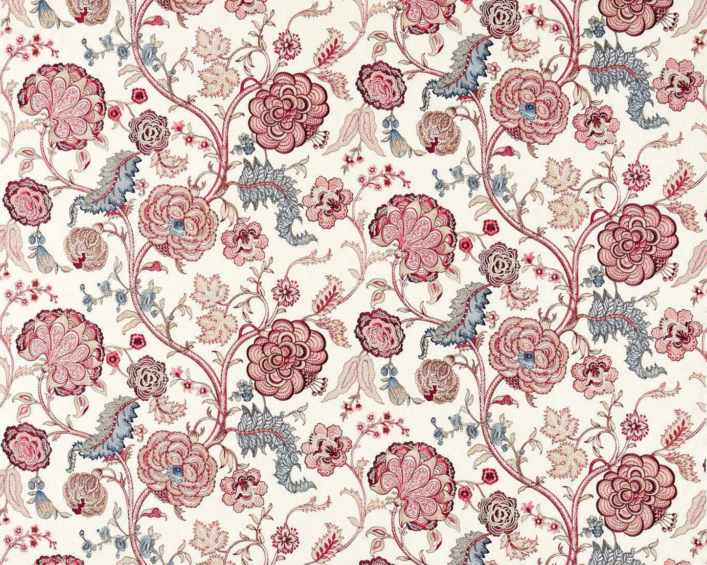 Sanderson Rose Salisbury Embroidery Crimson