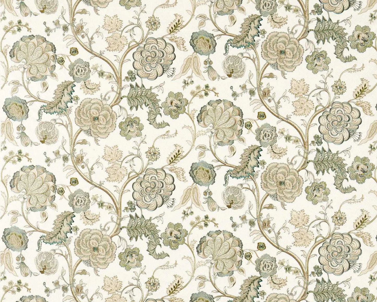 Sanderson Rose Salisbury Embroidery Yew Green