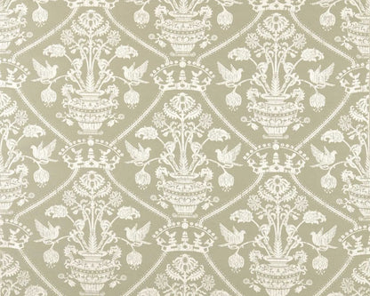 Sanderson Highgrove Damask Silver Green