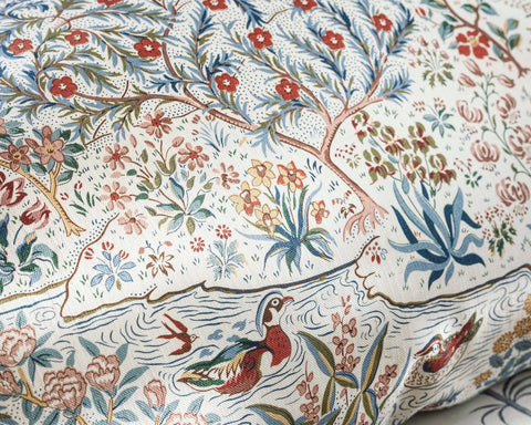Sanderson Moat Birds Damson/Cobalt