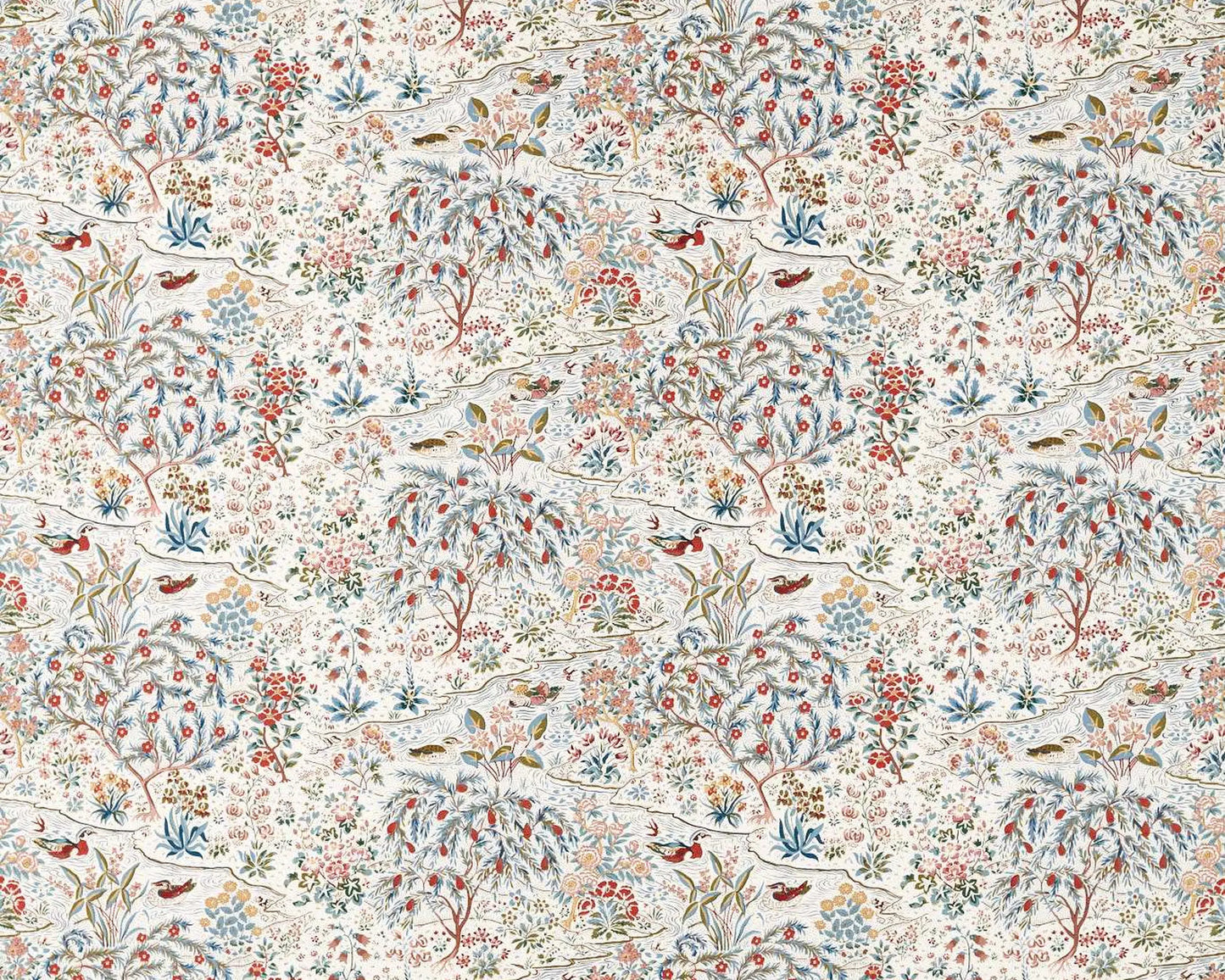 Sanderson Moat Birds Blue Clay/Mallow