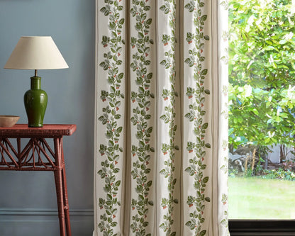 Sanderson Cobnut Stripe Leaf Green/Berry