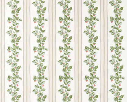 Sanderson Cobnut Stripe Leaf Green/Berry