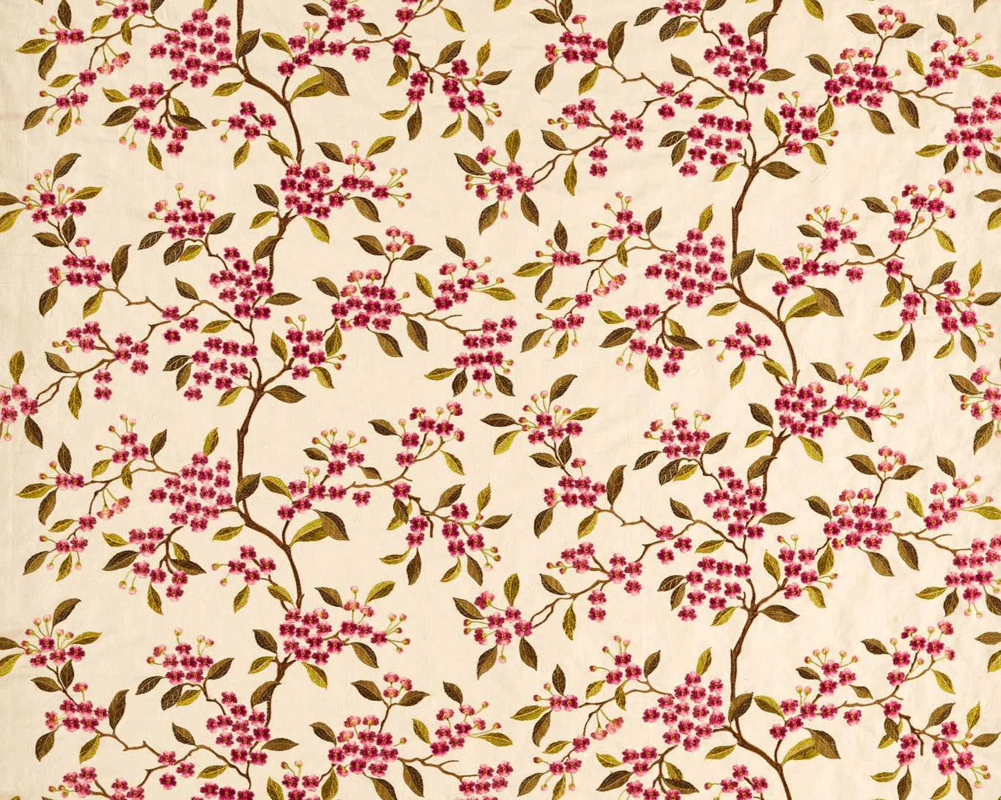 Sanderson Damson Blossom Madder/Olive