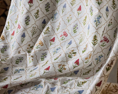 Sanderson Spring Meadow Embroidery Chintz