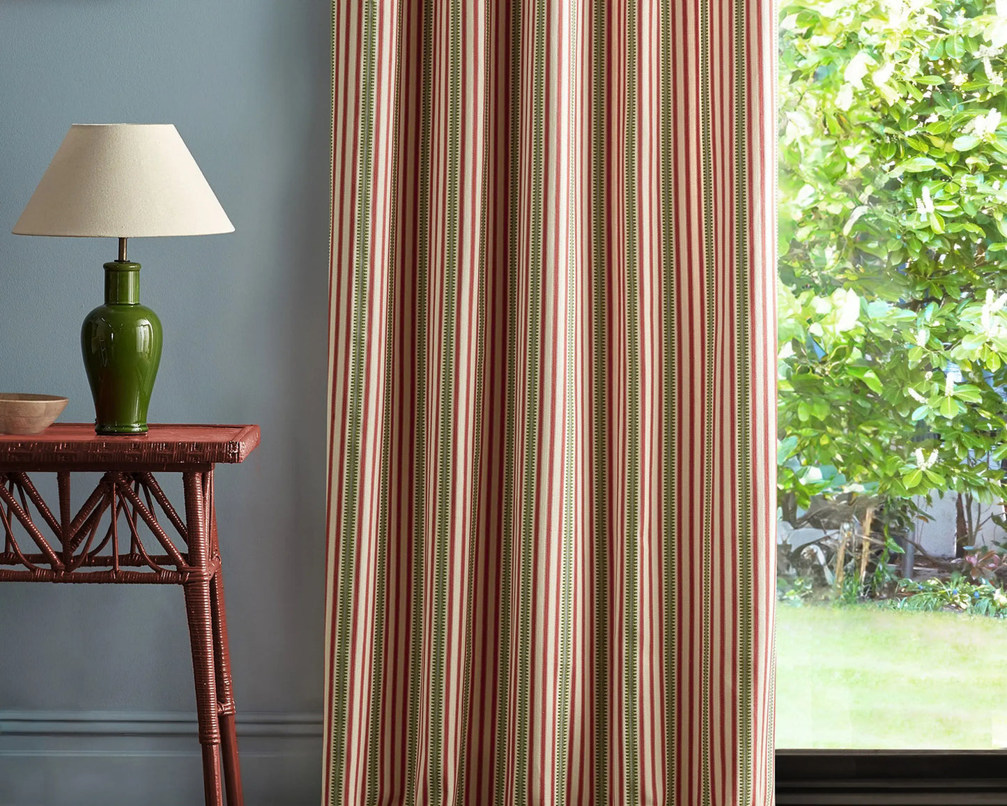 Sanderson Barneby Stripe Berry/Leaf