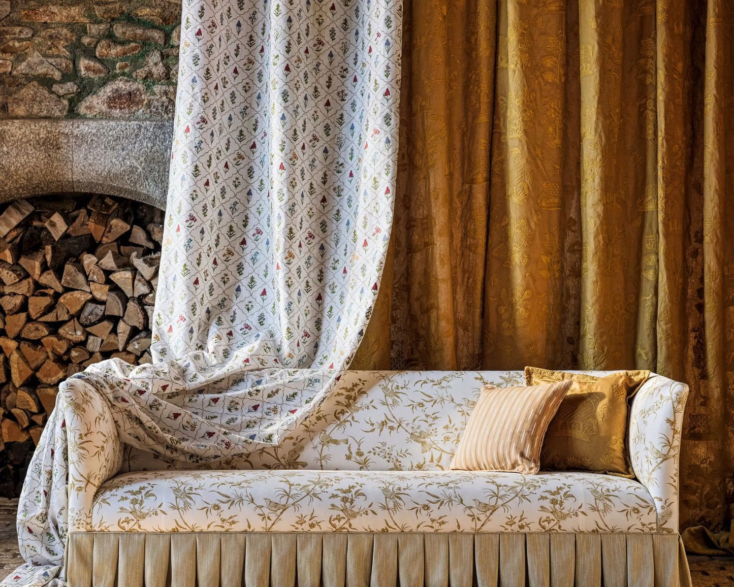 Sanderson Medieval Embroidery Mustard