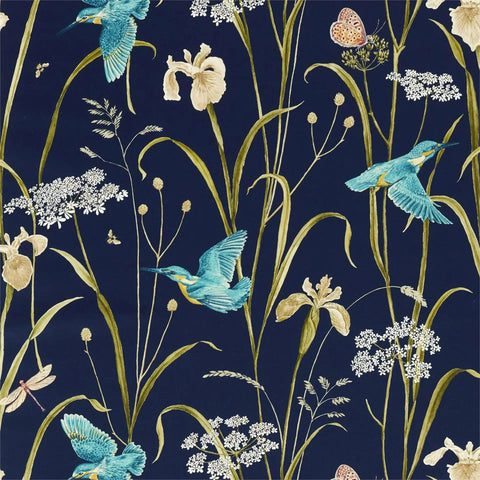 Sanderson Kingfisher & Iris Navy/Teal