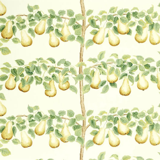 Sanderson Perry Pears Ochre/Leaf Green