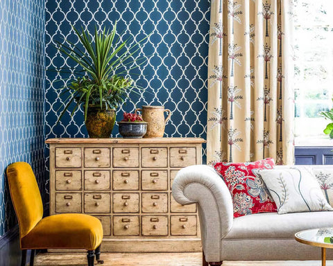 Sanderson Palm Grove Embroidery
