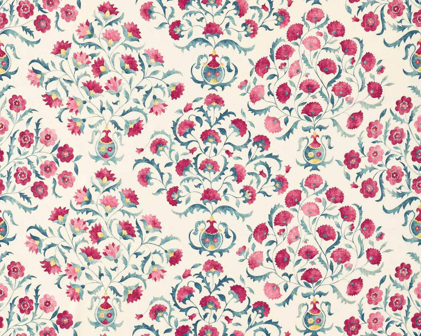 Sanderson Ottoman Flowers Cherry/Indigo