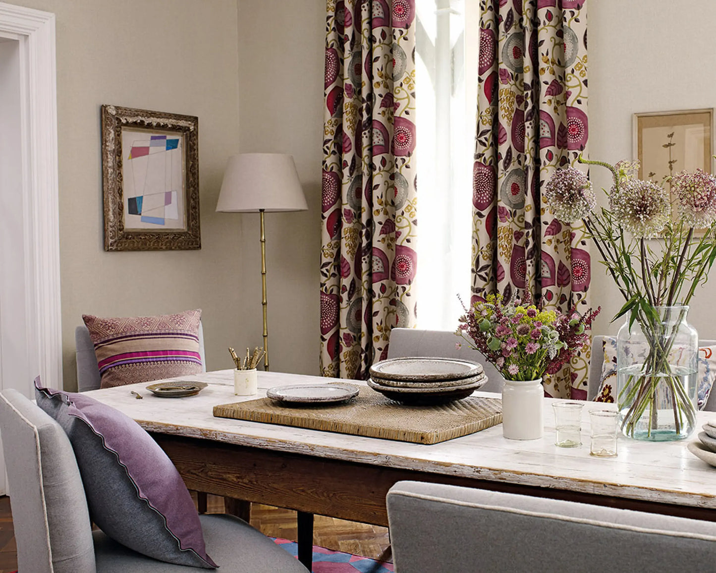 Sanderson Peas & Pods Cherry/Linen