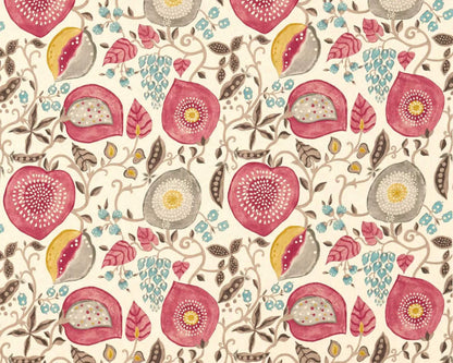 Sanderson Peas & Pods Cherry/Linen