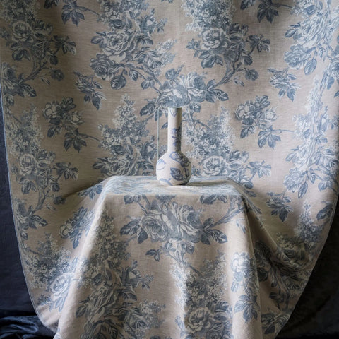 Sanderson Sorilla Damask Delft/Linen