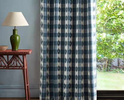 Sanderson Odisha Check Indigo/Madder