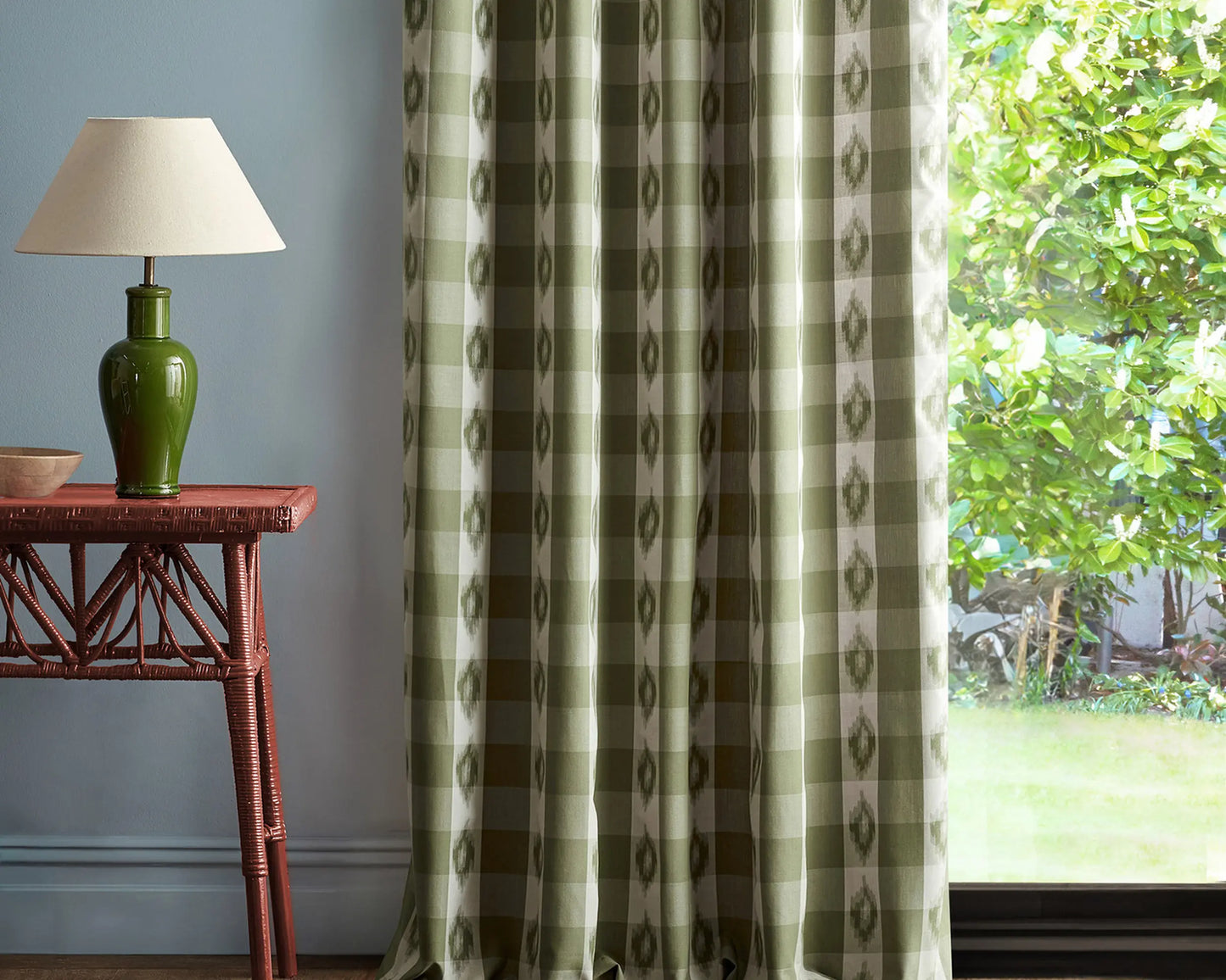 Sanderson Odisha Check Yew Green