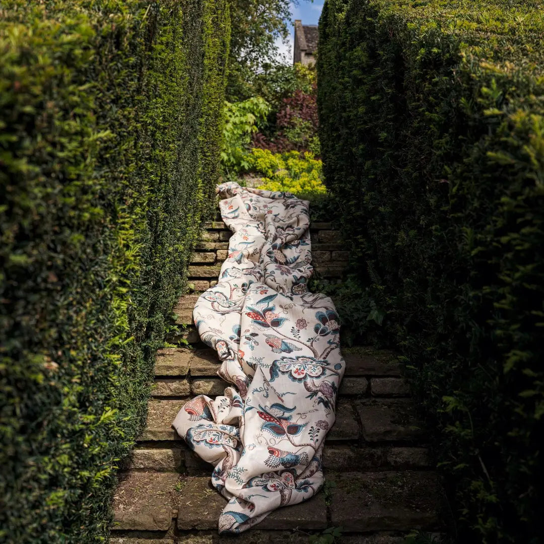 Sanderson Roslyn Teal/Cherry