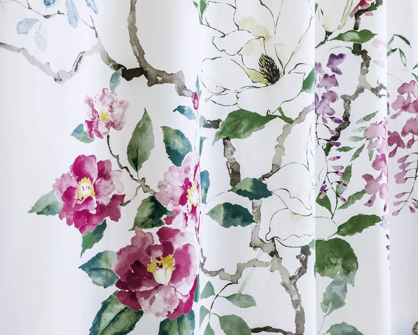 Sanderson Magnolia & Blossom Mineral/Teal