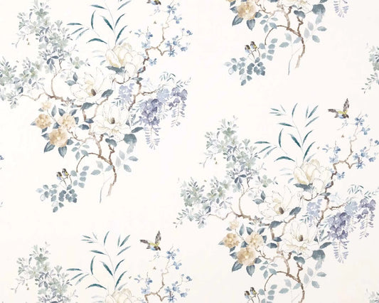 Sanderson Magnolia & Blossom Mineral/Teal