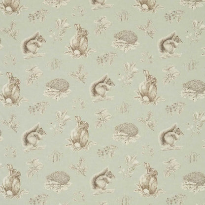 Sanderson Squirrel & Hedgehog Seaspray/Charcoal