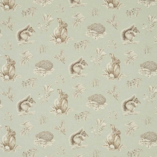 Sanderson Squirrel & Hedgehog Seaspray/Charcoal