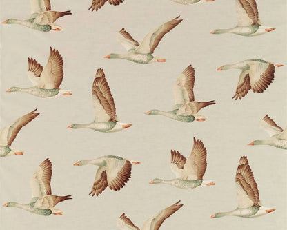 Sanderson Elysian Geese Cotton/Linen Briarwood/Linen