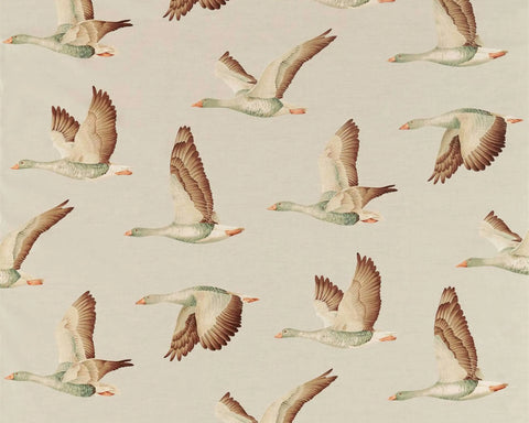 Sanderson Elysian Geese Cotton/Linen Briarwood/Linen