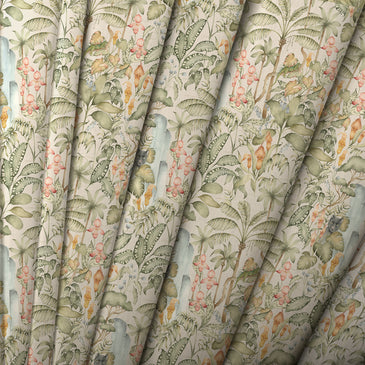 Voyage Maison Elysian Canopy Printed Cotton Fabric Green