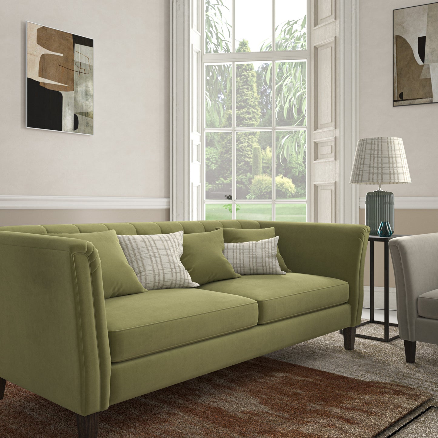 Warwick Eco-Velvet Olive