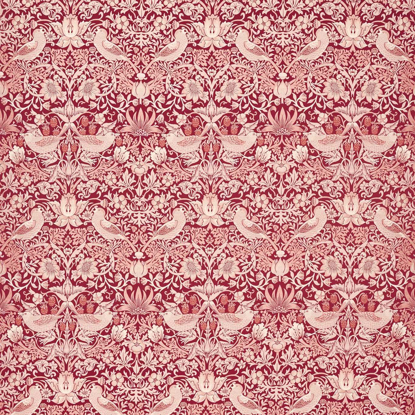 William Morris Strawberry Thief Jacquard Plum