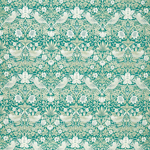 William Morris Strawberry Thief Jacquard Teal