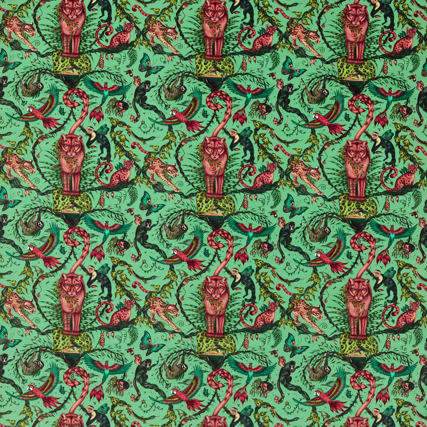 Clarke & Clarke Bosque Dreams Velvet Aquamarine