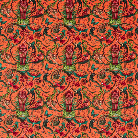 Clarke & Clarke Bosque Dreams Velvet Coral