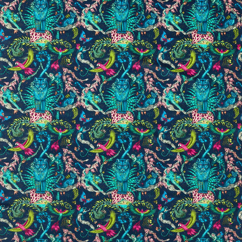 Clarke & Clarke Bosque Dreams Velvet Navy