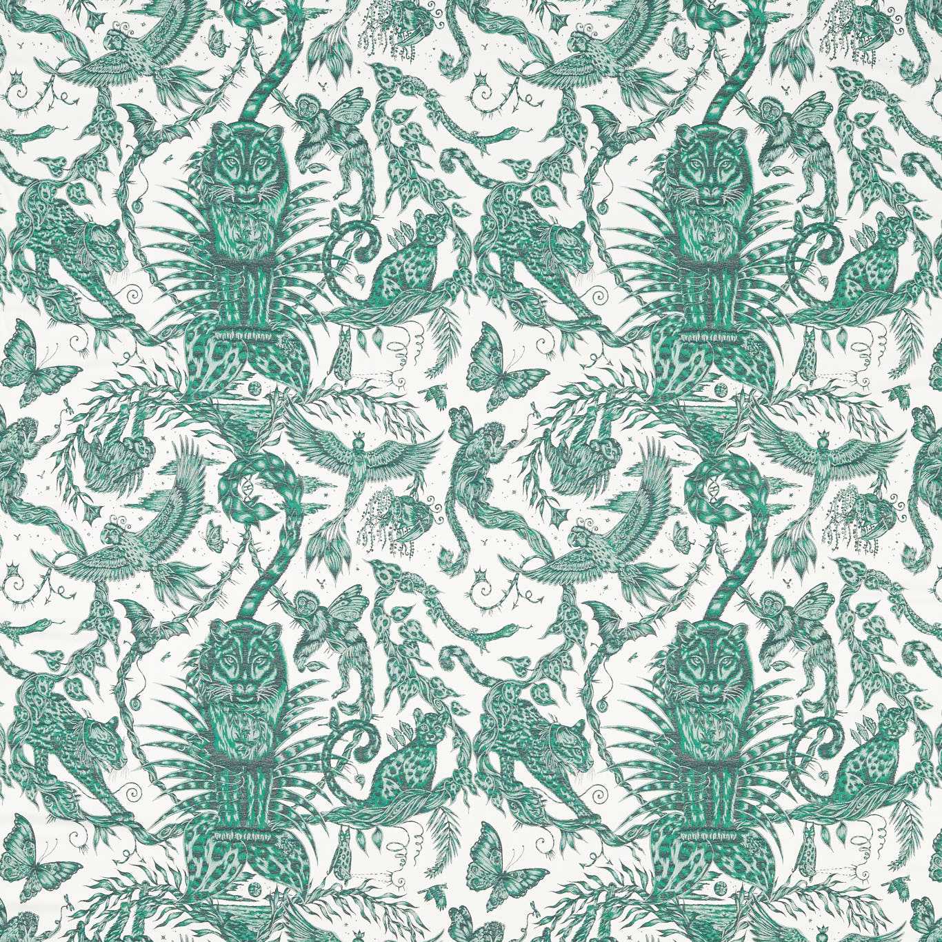 Clarke & Clarke Bosque Dreams Jacquard Seafoam