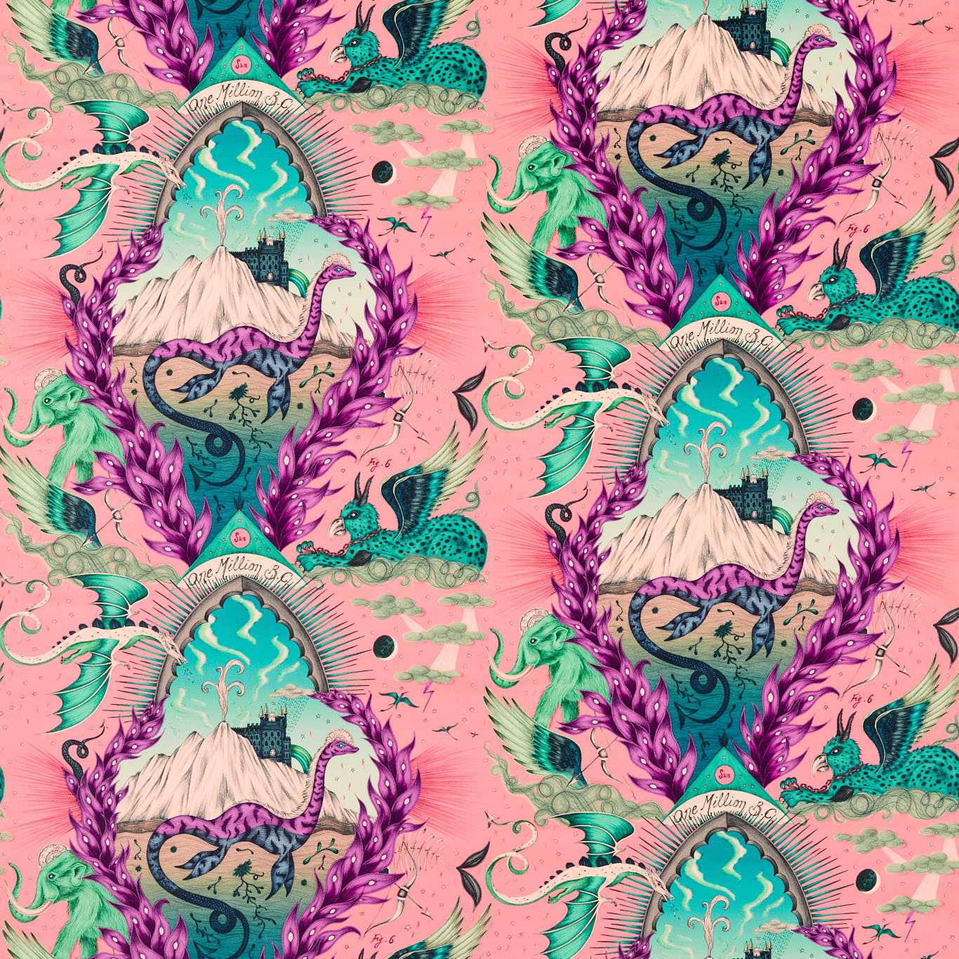 Clarke & Clarke Highlandia Velvet Pink