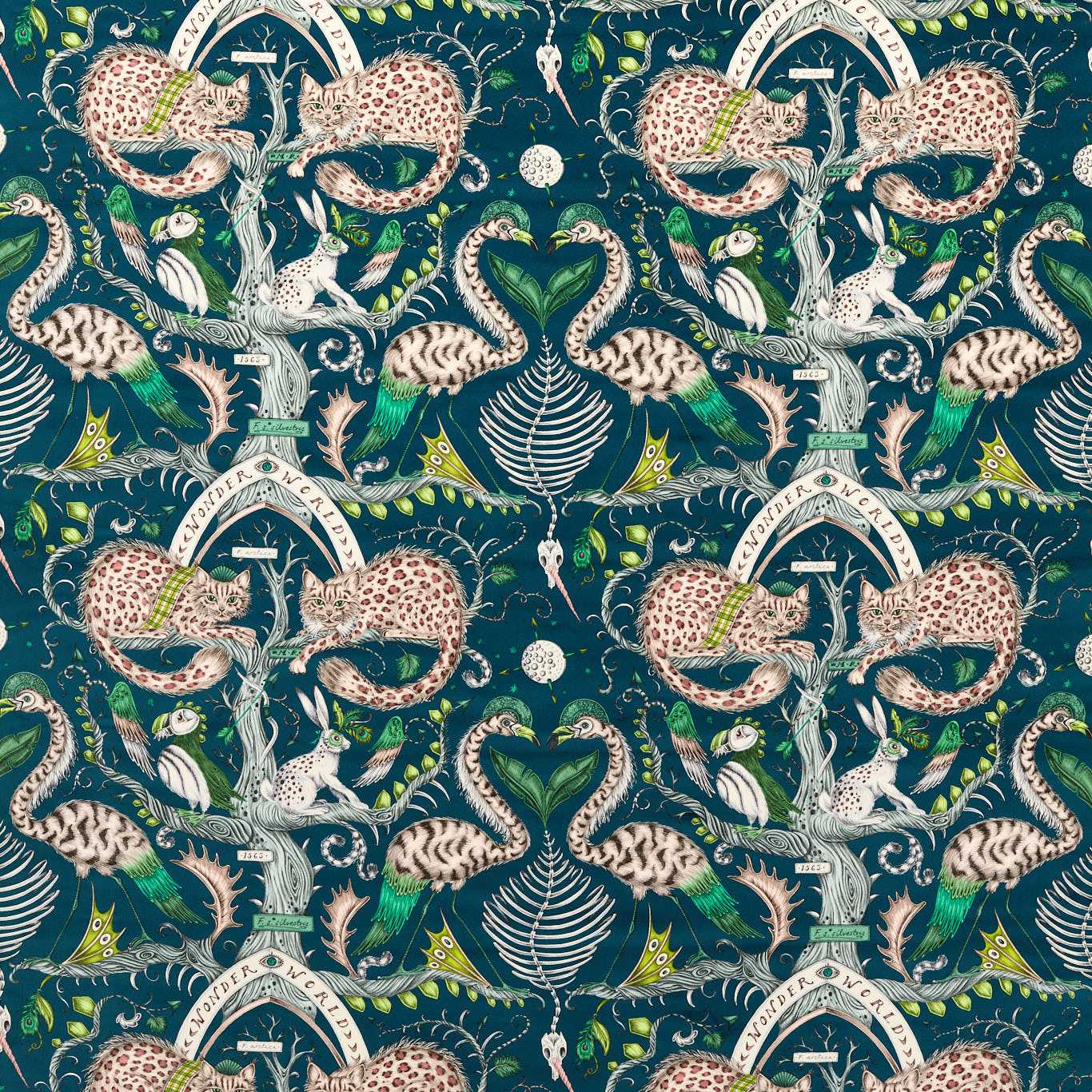 Clarke & Clarke Wonder World Velvet Teal