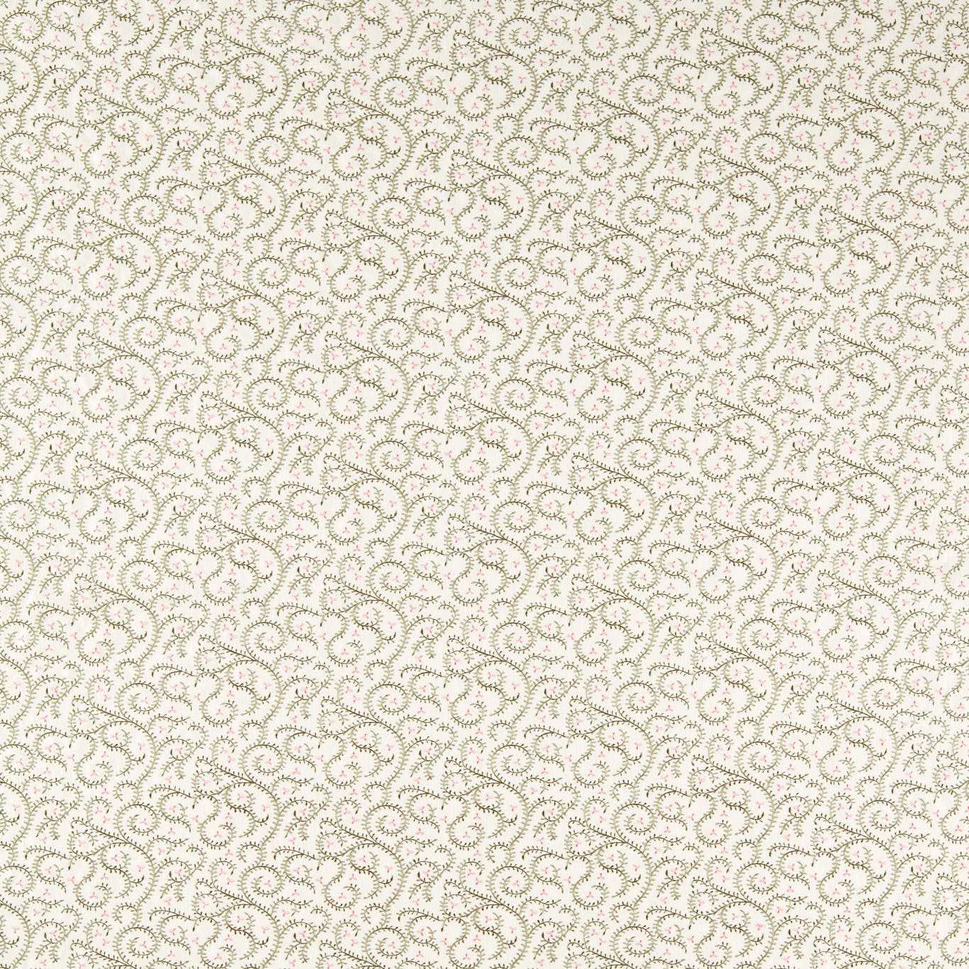 Clarke & Clarke Buta Embroidery Sage/Blush