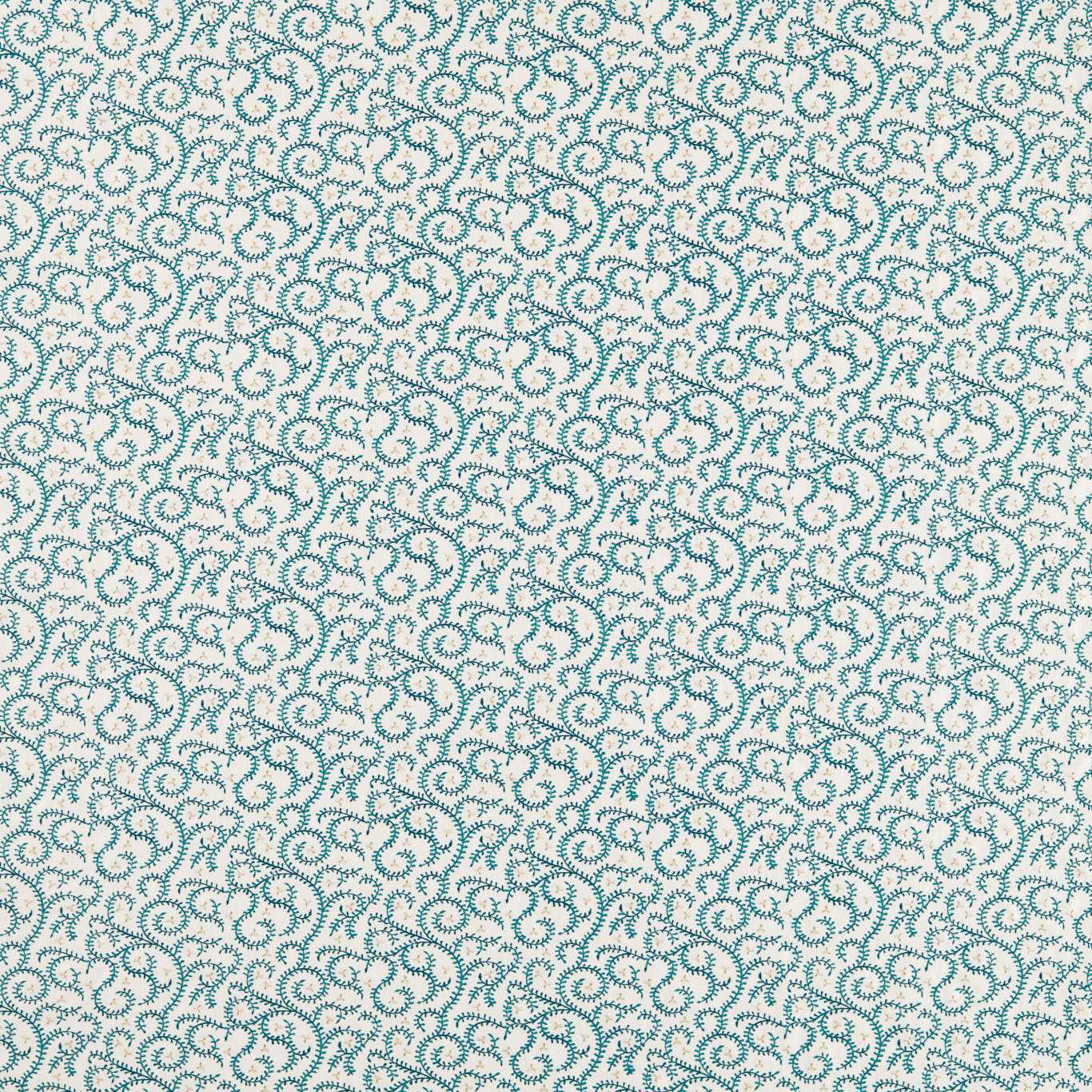 Clarke & Clarke Buta Embroidery Teal