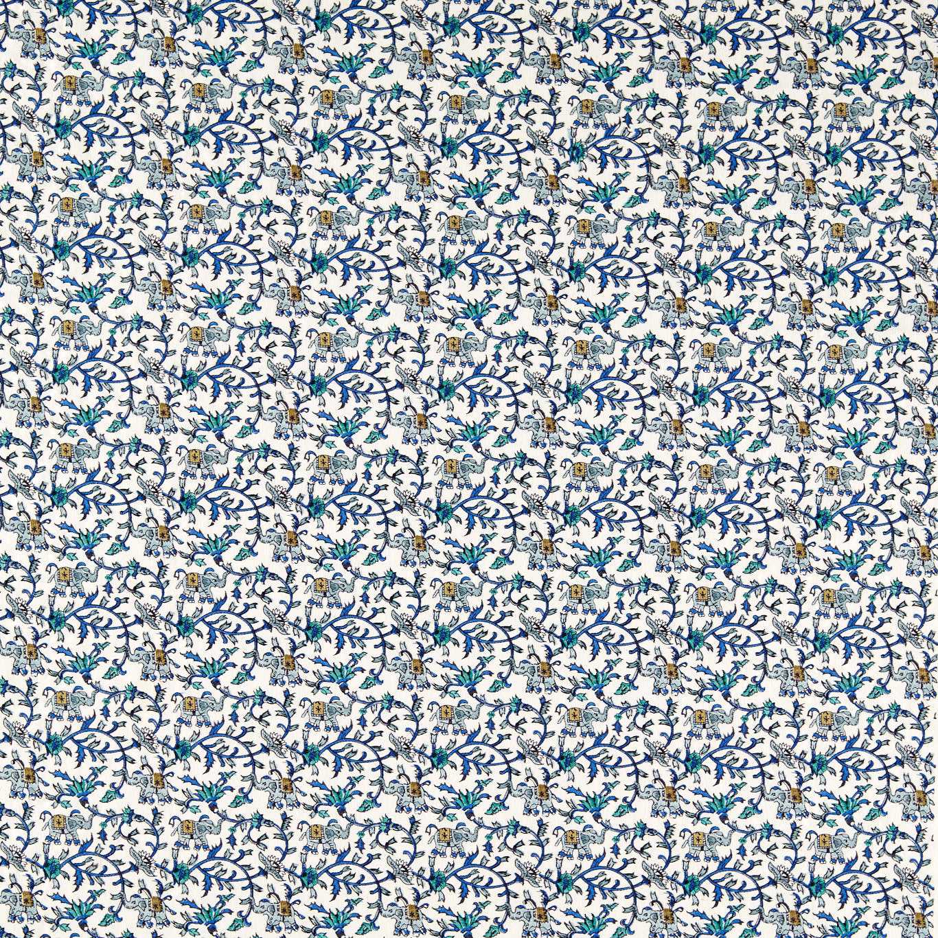 Clarke & Clarke Hathi Embroidery Cobalt