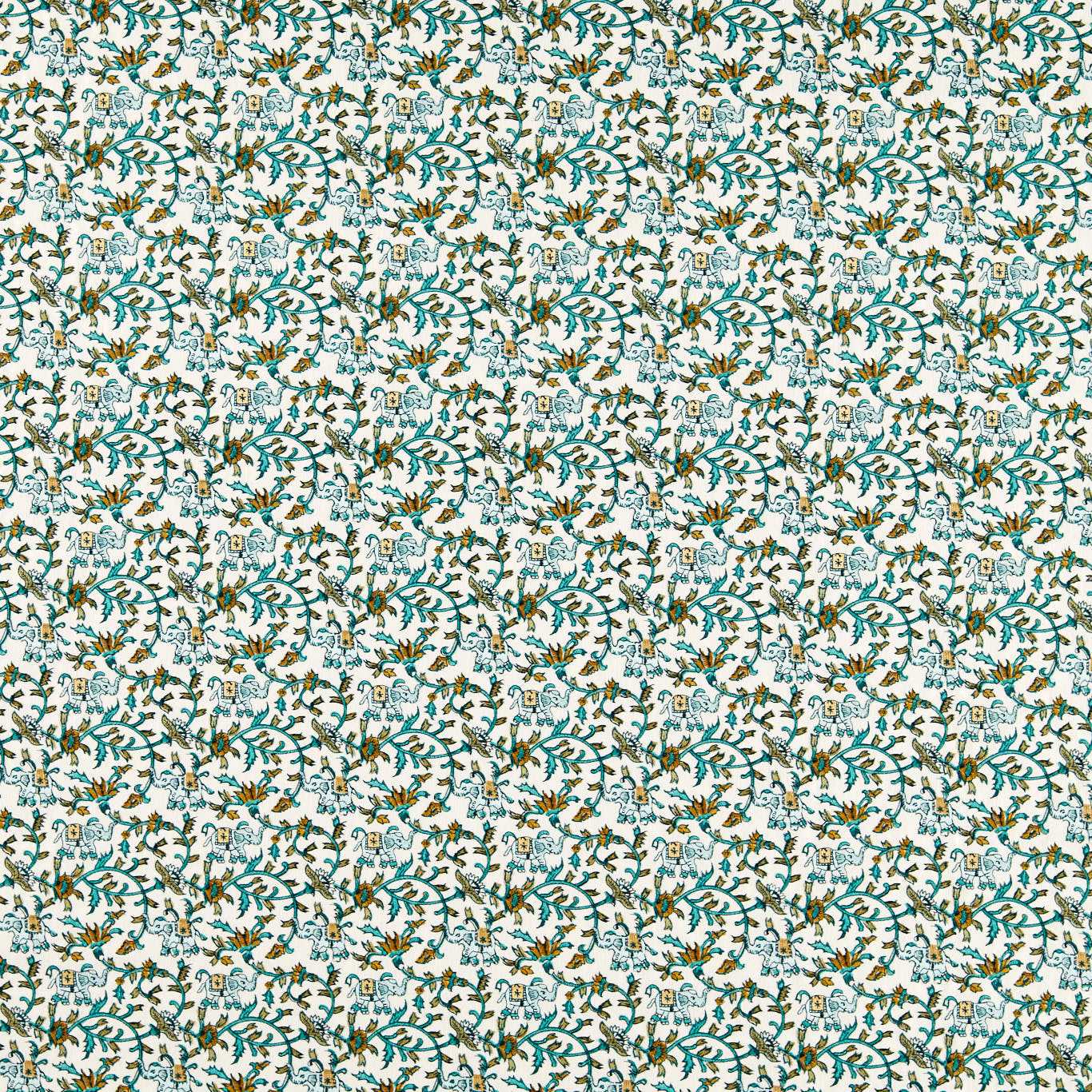 Clarke & Clarke Hathi Embroidery Teal