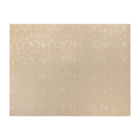 Riva Home Festive Time Embossed Fleece Throw Natural