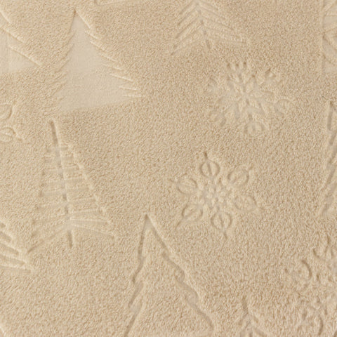 Riva Home Festive Time Embossed Fleece Throw Natural