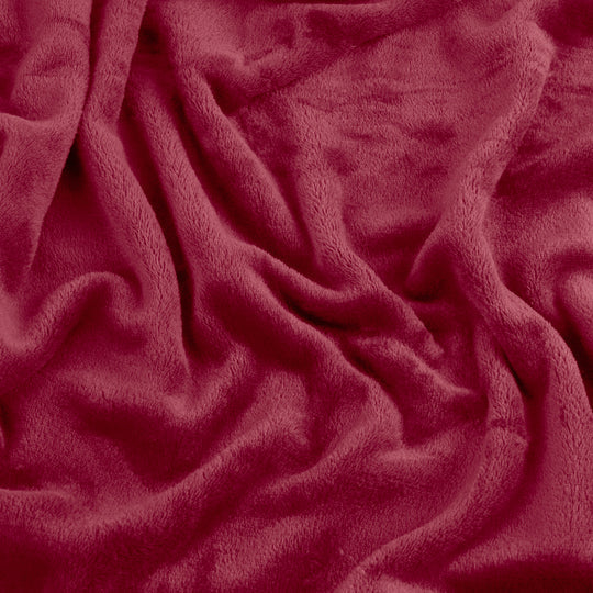 Riva Home Furn Harrow Fleece Throw Berry