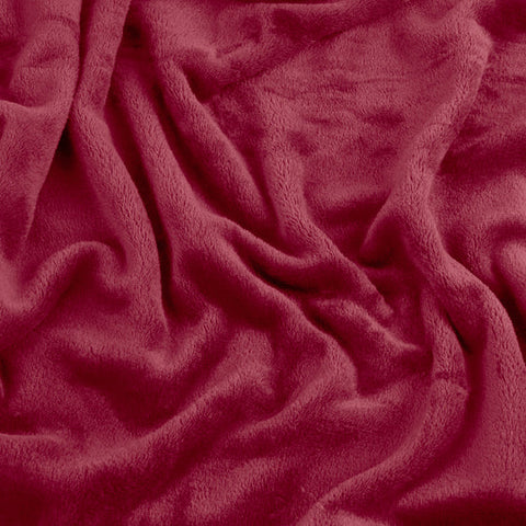 Riva Home Furn Harrow Fleece Throw Berry