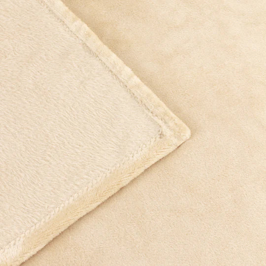 Riva Home Furn Harrow Fleece Throw Natural