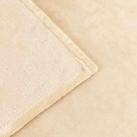 Riva Home Furn Harrow Fleece Throw Natural