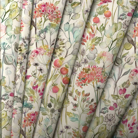 Voyage Maison Country Hedgerow Fabric Coral Linen